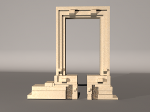 portara temple of apollonnaxos island 3D 模型