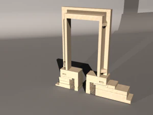 templo portara da ilha de apolo naxos Modelo 3D