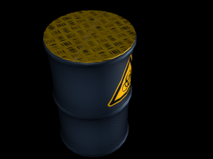 biohazard metal barrel 3D Model