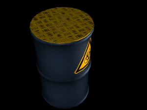 biohazard metal barrel 3D Model