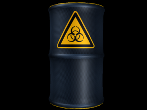 biohazard metal barrel 3D Model