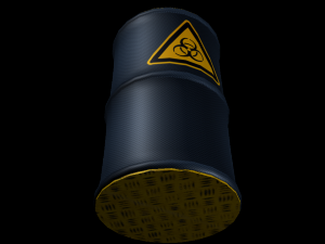 biohazard metal barrel 3D Model