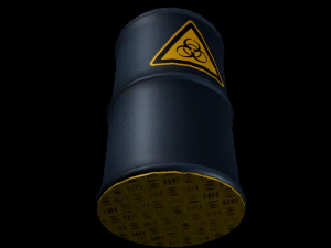 biohazard metal barrel 3D Model