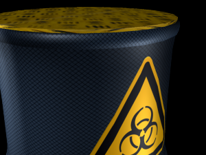 biohazard metal barrel 3D Model
