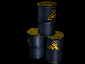biohazard metal barrel 3D Model