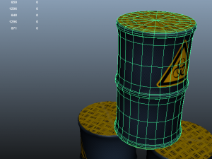 biohazard metal barrel 3D Model