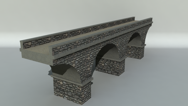 stone bridge 3D 模型 .c4d .max .obj .3ds .fbx .stl .blend 