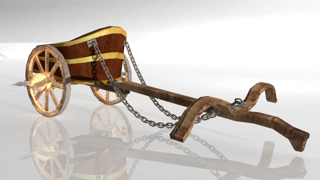 chariot 3D Model .c4d .max .obj .3ds .fbx .stl .blend 