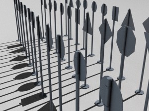 traffic signs basic package Modelo 3D