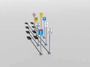 traffic signs basic package Modelo 3D