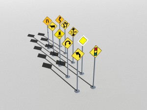 traffic signs basic package Modelo 3D