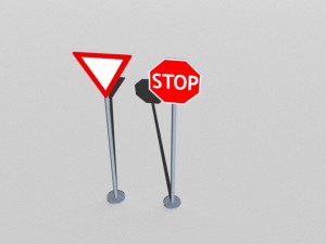 traffic signs basic package Modelo 3D