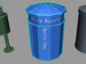 garbage-recycle bins package Model 3D