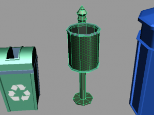 garbage-recycle bins package Model 3D