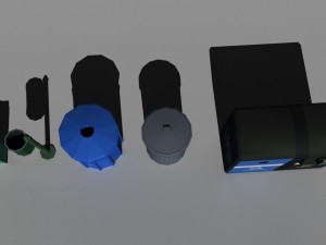 garbage-recycle bins package Model 3D
