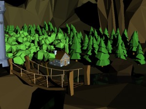 low poly forest 3D Model