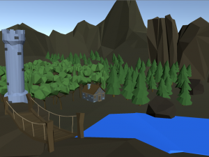 low poly forest 3D Model
