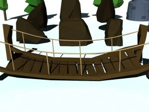 low poly forest 3D Model