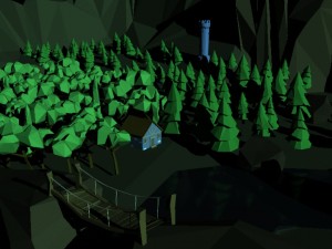 low poly forest 3D Model