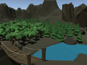 low poly forest 3D Model