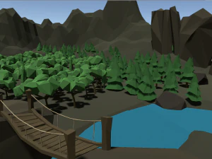 low poly forest 3D Model