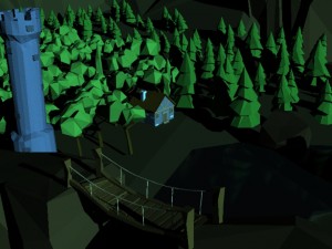 low poly forest 3D Model