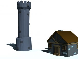 low poly forest 3D Model