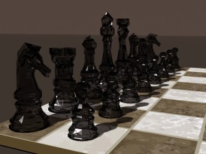 low poly chess 3D Model