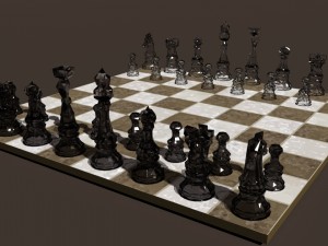 low poly chess 3D Model