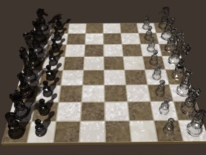 low poly chess 3D Model