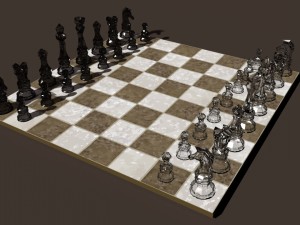low poly chess 3D Model
