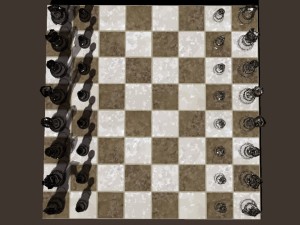 low poly chess 3D Model