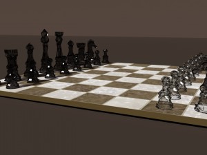 low poly chess 3D Model