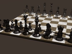 low poly chess 3D Model