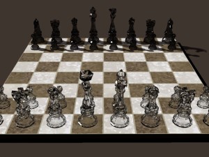 low poly chess 3D Model