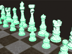 low poly chess 3D Model