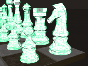 low poly chess 3D Model