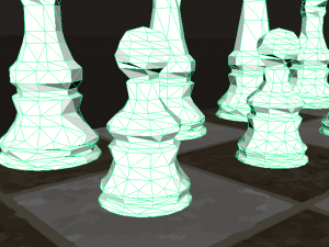 low poly chess 3D Model