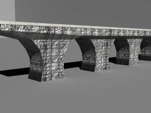 low poly road bridge 3D Model