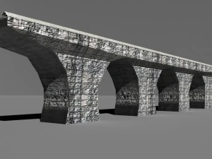 low poly road bridge 3D Model