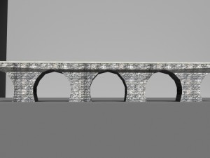 low poly road bridge 3D Model