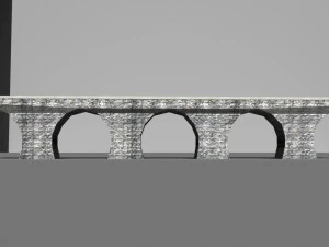 low poly road bridge 3D Model