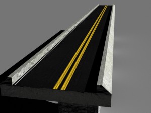 low poly road bridge 3D Model