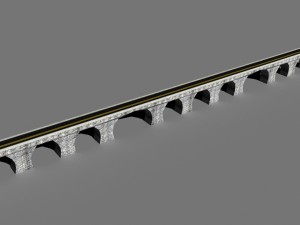 low poly road bridge 3D Model