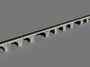 low poly road bridge 3D Model