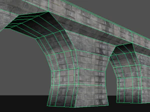 low poly road bridge 3D Model