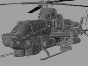 bell ah-1z viper attack helicopter 3D Model