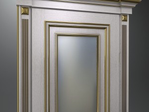 classical door with mascaron lion 3D Model
