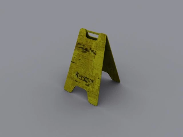 wet floor 3D Model .c4d .max .obj .3ds .fbx .stl .blend 