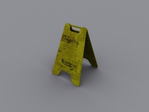 wet floor Modello 3D